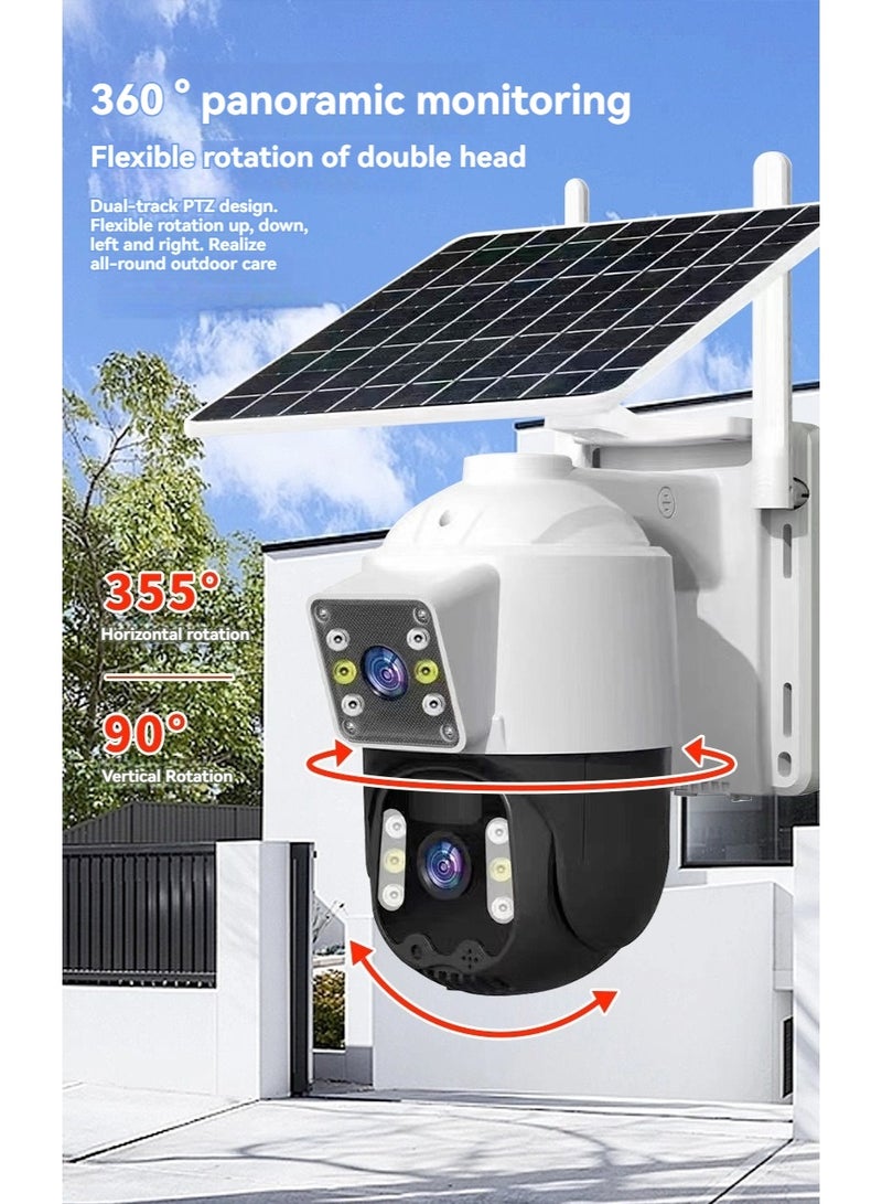 Outdoor HD CCD Dual Lens PTZ Security Camera | AI Motion Detect, Auto Tracking, Solar Panel & Battery Powered Wireless Network Camera – Wholesale Outdoor CCTV - Image 4