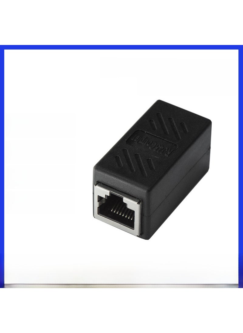 Generic Gigabit RJ45 Splitter Adapter 1-to-2 Connector [59] Long-body fully shielded Network straight-through head 