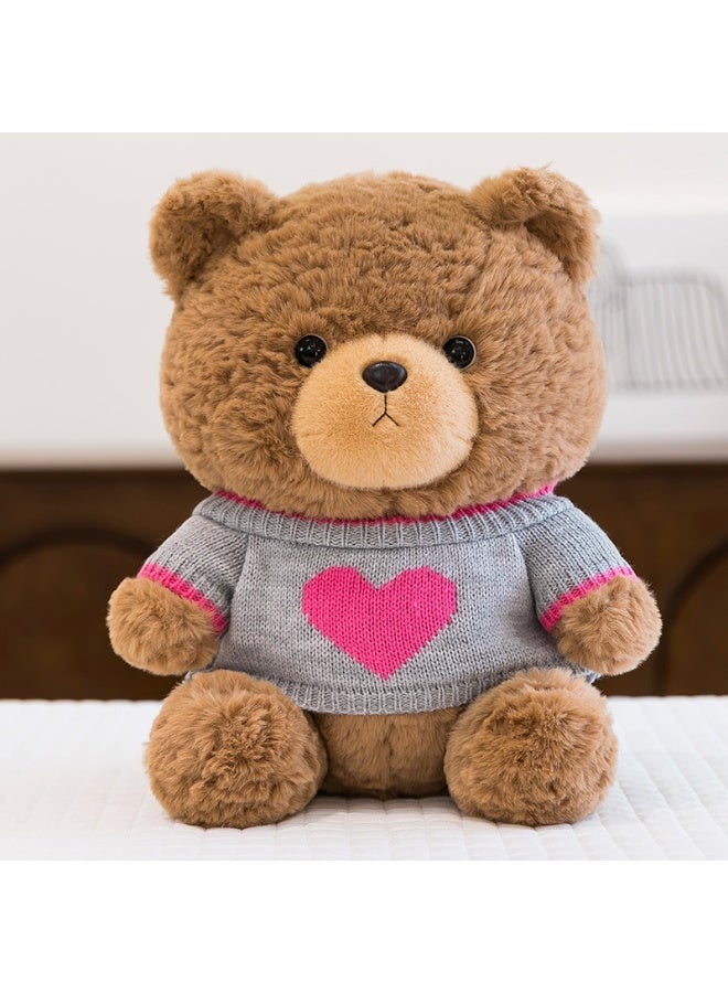 25CM Teddy Bear Stuffed Animal Plush Bear with Clothes, Lovely Plushies for Animal Themed Parties,Children's Companion Toy 