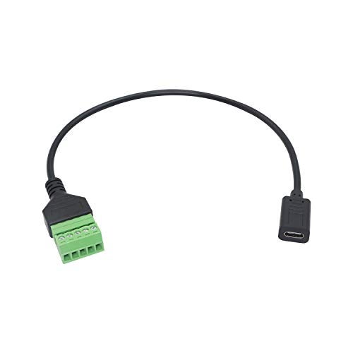 XMSJSIY USB C Terminal, Type C Female Screw Terminal Block Connector Solderless Pluggable 5P Block Extension Cord Transfer Data & Charging for Type-C Interface Devices (USB C Female) - Image 3