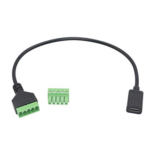 XMSJSIY USB C Terminal, Type C Female Screw Terminal Block Connector Solderless Pluggable 5P Block Extension Cord Transfer Data & Charging for Type-C Interface Devices (USB C Female) - Image 5