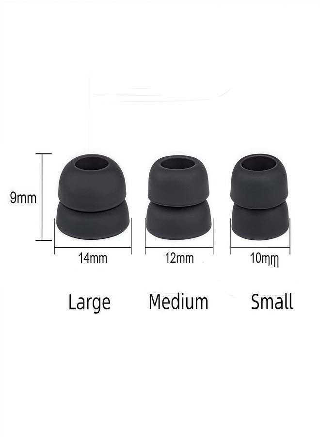 Wiki VALLEY 12Pack Replacement Eartips Silicone Set for Sennheiser CX400 CX500 and Sennheiser IE80 Earphone Headphones-Black - Image 3