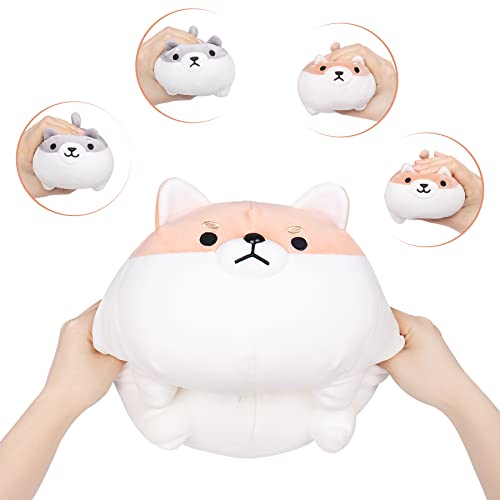 Auspicious beginning Shiba Inu Plush, 5 PCS Shiba Inu Stuffed Animal Family, 16" Corgi Plushie Cute Soft Plushies Pillow Toy Anime Kawaii Plush Soft Corgi Pillow,Dog Mommy with 4 Puppies Toy Gifts for Boys Girls - Image 4