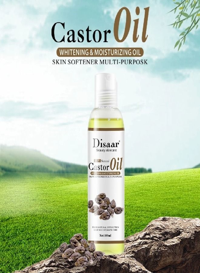 Disaar 100% Organic Castor Oil Body Relaxation Massage Essential Oil Mixing Moisturizing Body Emollient Brightening Oil 100ml - Image 1