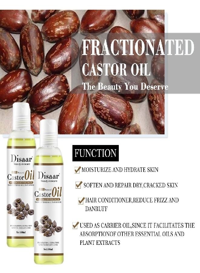 Disaar 100% Organic Castor Oil Body Relaxation Massage Essential Oil Mixing Moisturizing Body Emollient Brightening Oil 100ml - Image 5