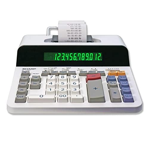 Sharp 12Digit Printing Calculator with Extra Large 10Digit Option 80 LPS Thermal Printer No Ink Required FullSized Keyboard Easy Paper Load ELT3301 - Image 3