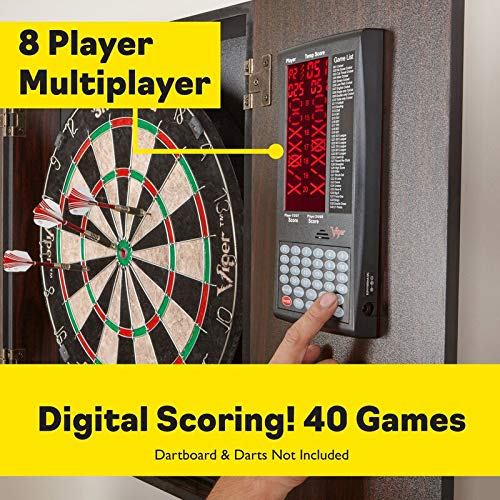 Viper ProScore Digital Dart Scorer Electronic Dartboard Scoreboard For Up to 8 Players, with 40 Games and 655 Game Options, Including Cricket and X01, Black - Image 4