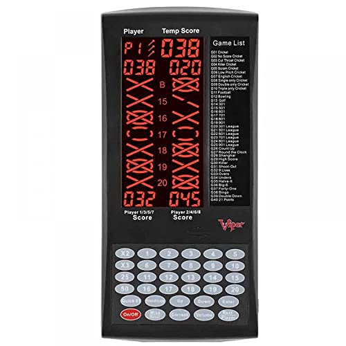Viper ProScore Digital Dart Scorer Electronic Dartboard Scoreboard For Up to 8 Players, with 40 Games and 655 Game Options, Including Cricket and X01, Black - Image 1