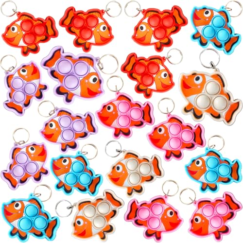 PSDFH 24 Packs Bulk Mini Ocean Fish Animal Classroom Students Prizes from TeacherSea Creature Nemo Return Birthday Favors - Image 1