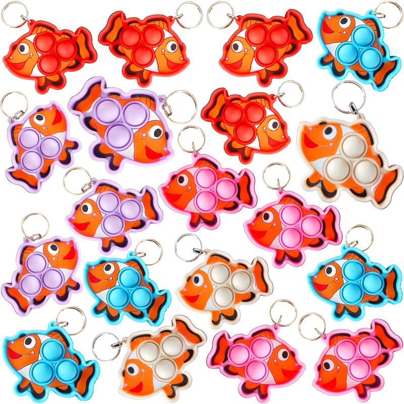 PSDFH 24 Packs Bulk Mini Ocean Fish Animal Classroom Students Prizes from TeacherSea Creature Nemo Return Birthday Favors - Image 3