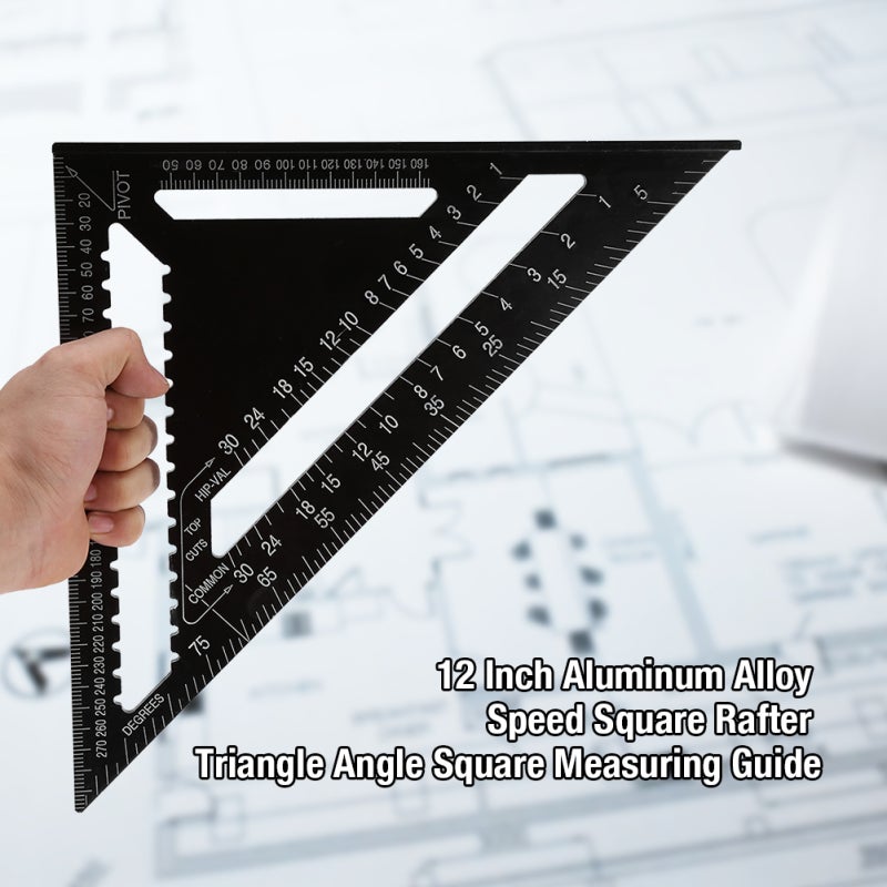 Precision Measuring Tool: Aluminum Alloy Triangle Square - Multi-functional Corrosion Resistant Saw Guide for Engineer Carpenter Framing Roofing Building Remodeling Projects - Image 2
