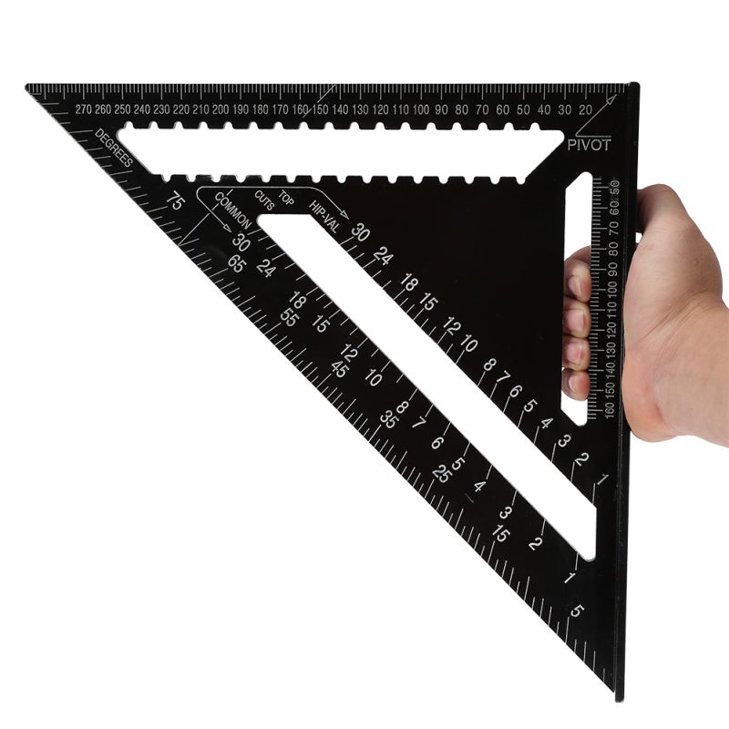 Precision Measuring Tool: Aluminum Alloy Triangle Square - Multi-functional Corrosion Resistant Saw Guide for Engineer Carpenter Framing Roofing Building Remodeling Projects - Image 4