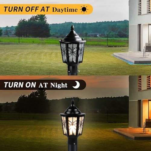 WHITERAY Decorative Outdoor Waterproof Gate Light Weather-Resistant Post Top Lamp for Main Gate, Garden, Balcony, Driveway with Durable Build for Home Exterior Lighting (Without Bulb) - Image 4