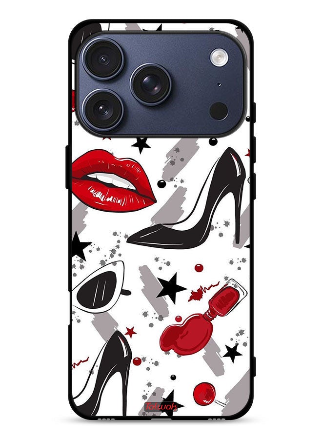 Tolwak Apple iPhone 17 Pro Protective Case Cover Lipstick And Shoes Art - Image 1