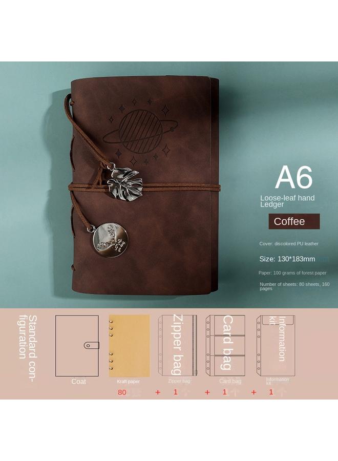 Bluejw A6 Loose-leaf Notebook Simple Ins Style Hand Book Original Japanese Hand Book Suit Girl Cute Student - Image 1