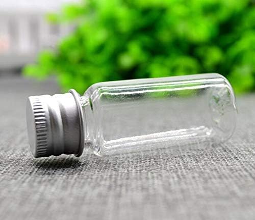 6Pcs Empty Refillable Clear Plastic Bottle with Aluminum Screw Cap Travel Small Containers Jars for Essential Oils Powders Creams size 15ml05oz