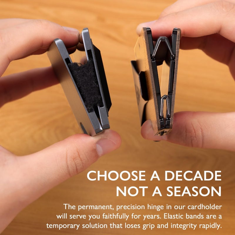 RUNBOX Slim Wallet for Men - RFID Blocking Metal Card Holder with Money Clip,Minimalist Thin Front Pocket Wallet, Holds 15 Cards,Gifts for Men,Men's Accessories - Image 5