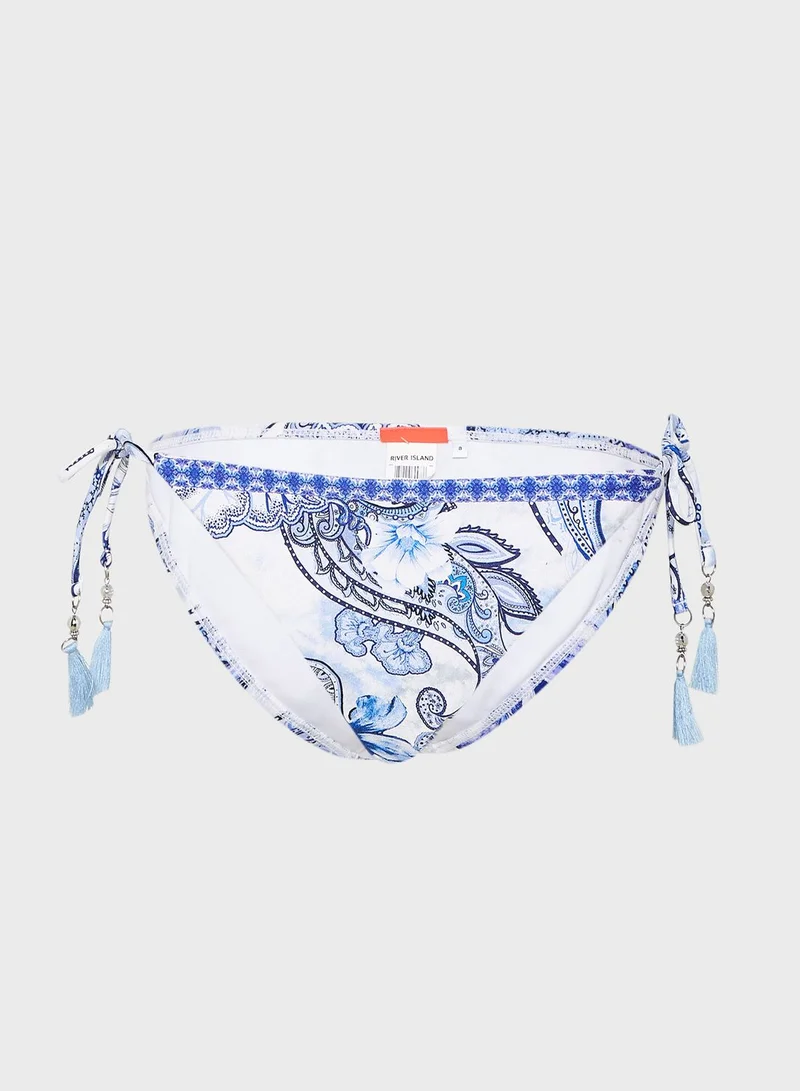 RIVER ISLAND Printed High Waisted Bikini Brief