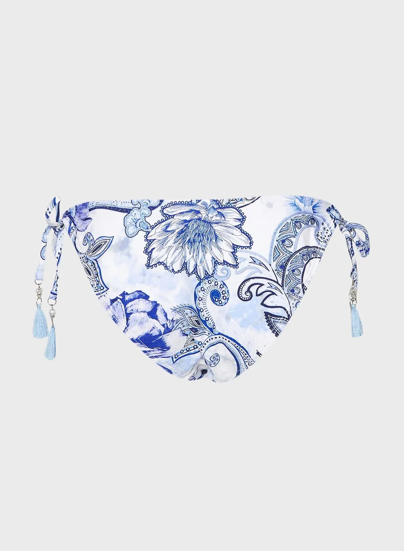 RIVER ISLAND Printed High Waisted Bikini Brief