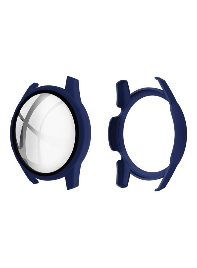NIBEMINENT PC Shell And 9H Tempered Glass Film Case Protector For Huawei Watch GT 2 Midnight Blue/Clear - Image 1
