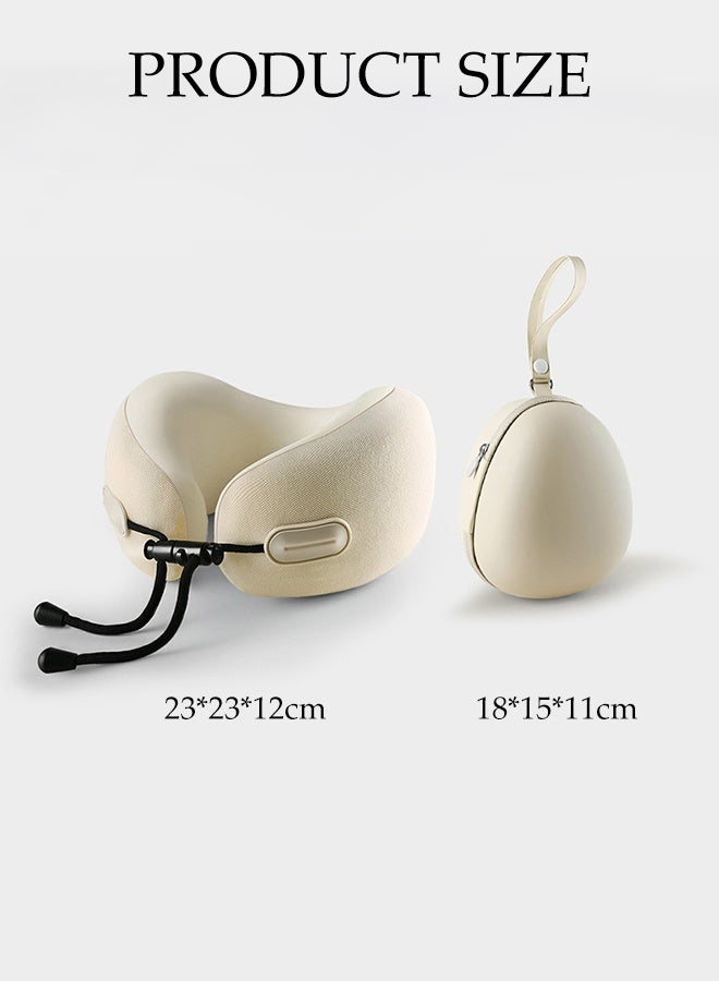 DUNISO Travel Pillow for Airplane Memory Foam Neck Pillow Neck with Storage Carry Bag， Support to Relieve Neck Tension Lightweight Compact Breathable Flight Pillow Comfortable U-shaped Pillow for Airplane Car Office Home Travel Camping - Image 4