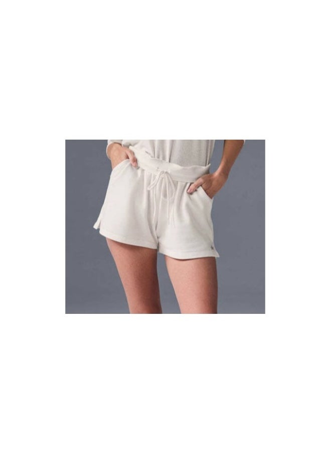 alo - alo high-waisted waffle lace up sports shorts - Image 1