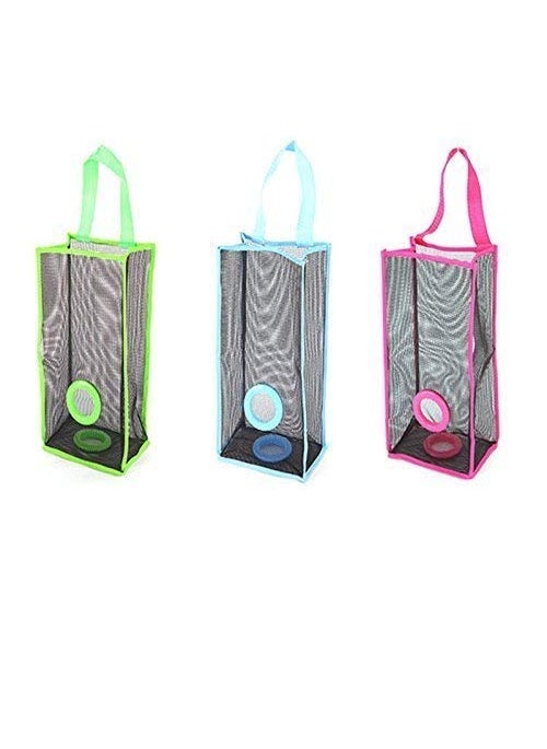 NISHAJ Nishaj Portable Mesh Hanging Kitchen Garbage Collector Storage Shopping Bag Organizer Bin for Man and Woman Multi Color Set of  - Image 3