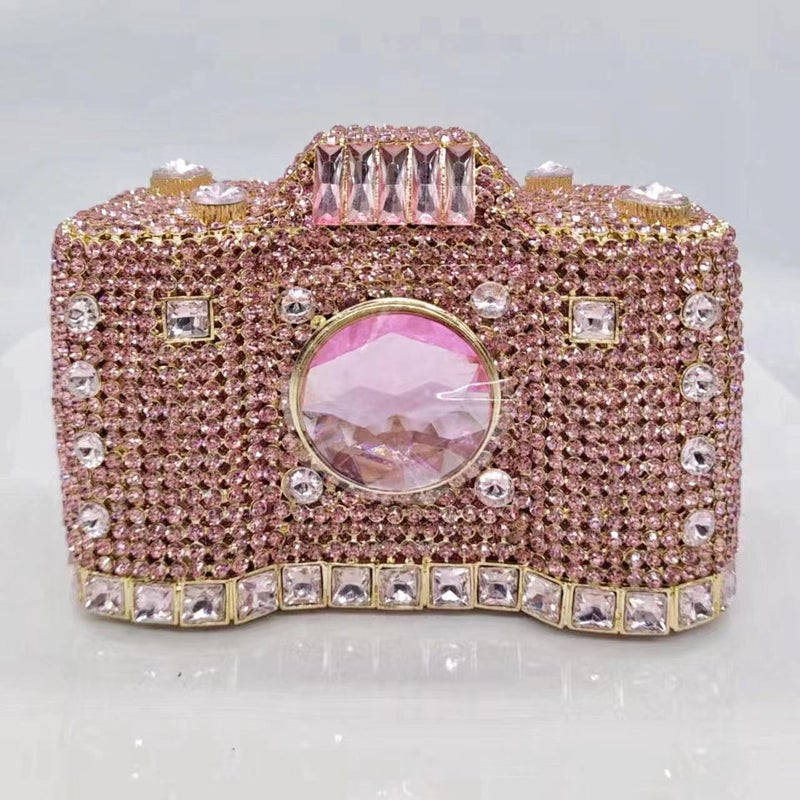 Carefully Selected New Camera Diamond-Encrusted Evening Bag Hardware Girls Shoulder Crossbody Bag Banquet Hand-Held Diamond Bag - Image 1