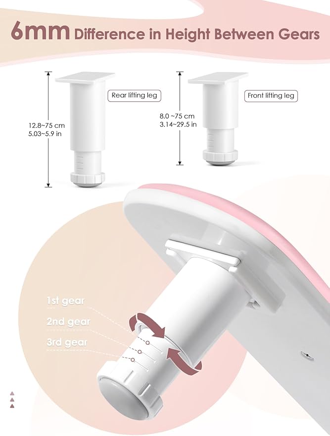 LIONVISON Manicure Nail Arm Rest for Hand White Adjustable Height Hand rest for Nails Leather Nail Hand Pillow for Beginners Professional Manicurists Nail Salon - Image 2