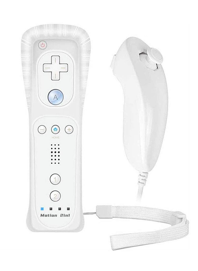 1pcs Wireless Nunchuck Motion Plus Remote Controller Set for Nintendo Wii & Wii U Wii Remote Gamepad with Motion Control For Wii Accessories & Games - Image 1