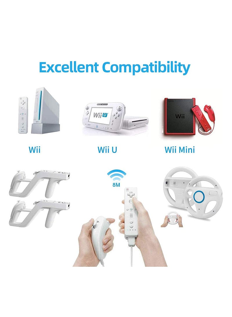 1pcs Wireless Nunchuck Motion Plus Remote Controller Set for Nintendo Wii & Wii U Wii Remote Gamepad with Motion Control For Wii Accessories & Games - Image 3