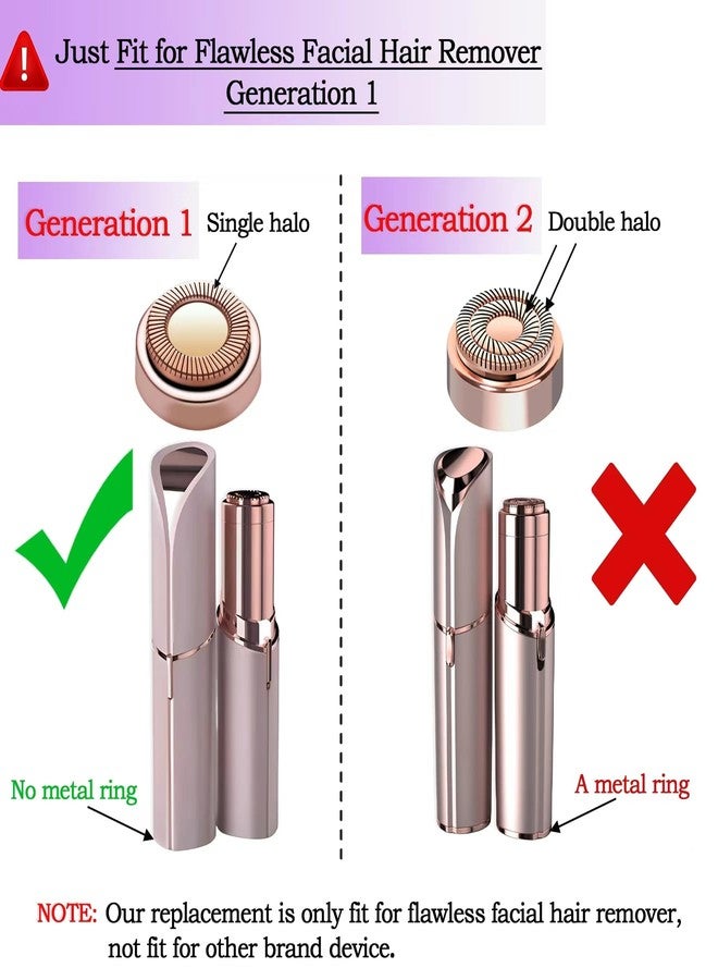 BECHY Facial Hair Remover Replacement Heads for Generation 1 Finishing Touch Flawless Facial Hair Removal Tool for Women,18K Gold-Plated Rose Gold 3 Count,First Generation by BECHY. (3 PCS Rose Gold) - Image 2
