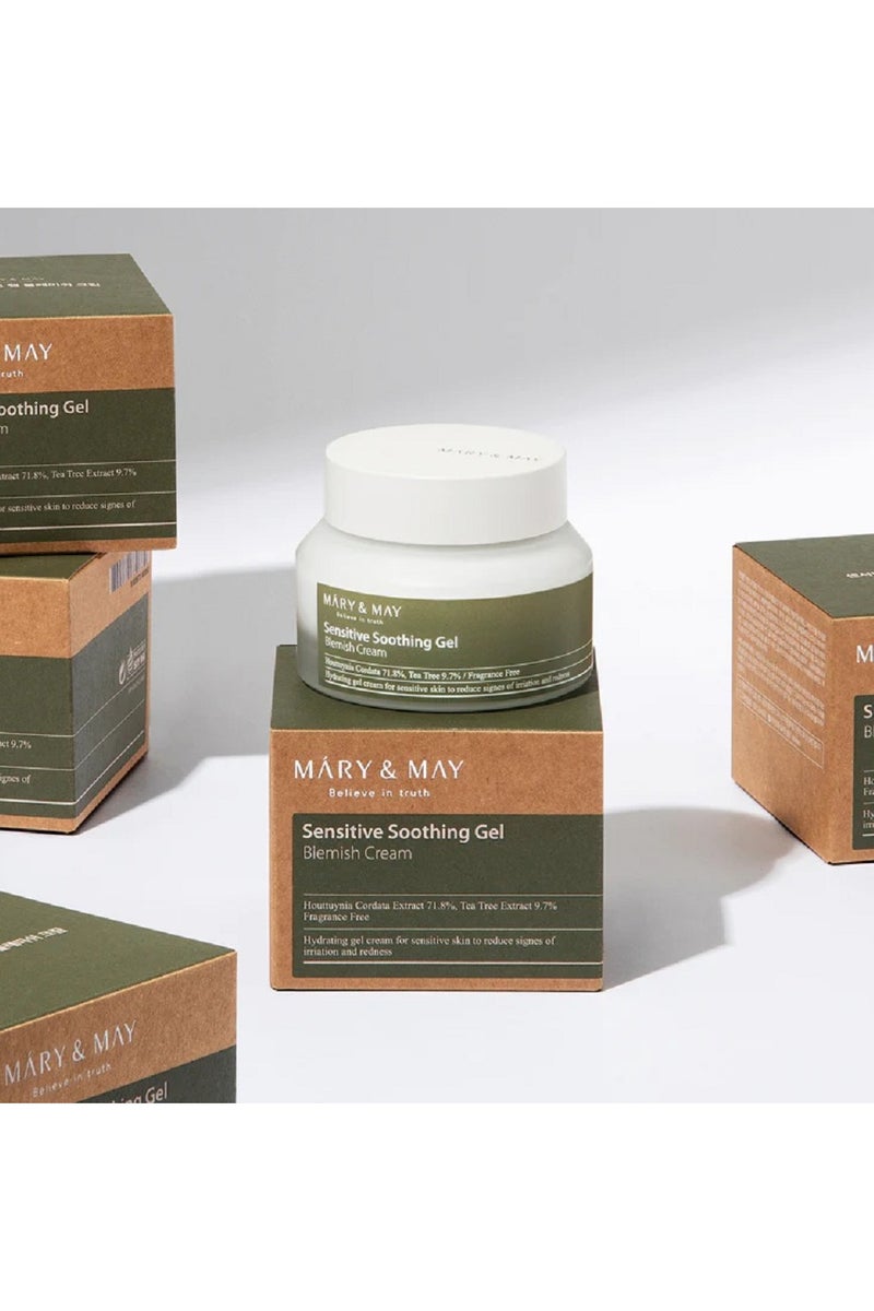 MARY & MAY Máry & May Sensitive Soothing Gel Cream - Light Gel for Sensitive Skin 70g - Image 2