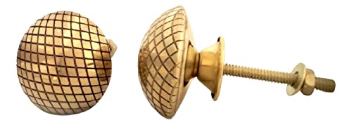 Artshai Brass knobs for cabinets and cupboards,Drawer Pull Golden Kitchen Handle Set of 6 pcs (Size:6.5x4x4 CM) (6) - Image 1