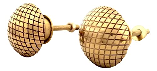 Artshai Brass knobs for cabinets and cupboards,Drawer Pull Golden Kitchen Handle Set of 6 pcs (Size:6.5x4x4 CM) (6) - Image 5