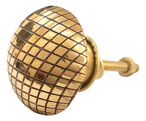 Artshai Brass knobs for cabinets and cupboards,Drawer Pull Golden Kitchen Handle Set of 6 pcs (Size:6.5x4x4 CM) (6) - Image 3