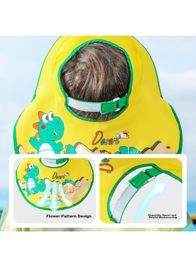 Moremerry Children's Sun Protection Hat, Uv-resistant Baby Sun Hat, Boys' Summer Sun Hat, Beach Wide-brimmed Hat With Unicorn Desig - Image 5