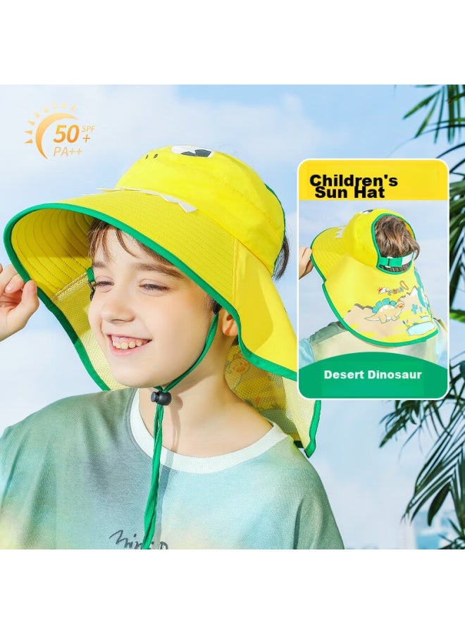 Moremerry Children's Sun Protection Hat, Uv-resistant Baby Sun Hat, Boys' Summer Sun Hat, Beach Wide-brimmed Hat With Unicorn Desig - Image 1
