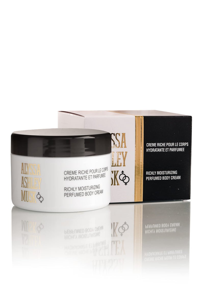 ALYSSA ASHLEY كريم الجسم المرطب الفائق من أليسا آشلي بمسك للنساء، 8.5 أونصة (70253) - Image 2