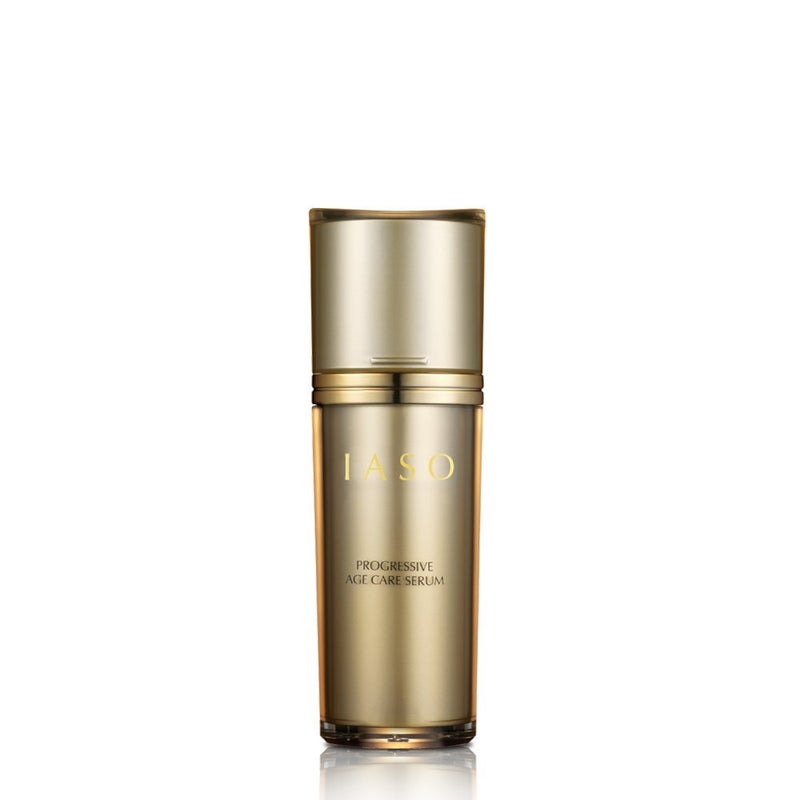 IASO Progressive Age Care Serum  Premium AntiAging AntiWrinkle Serum GoldInfused Formula Improving Skin Quality and Texture Korean Skin Care 118 oz