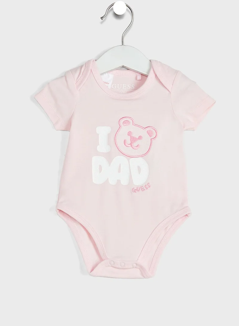 GUESS Infant 2 Pieces Slogan Bodysuit & Pants Set