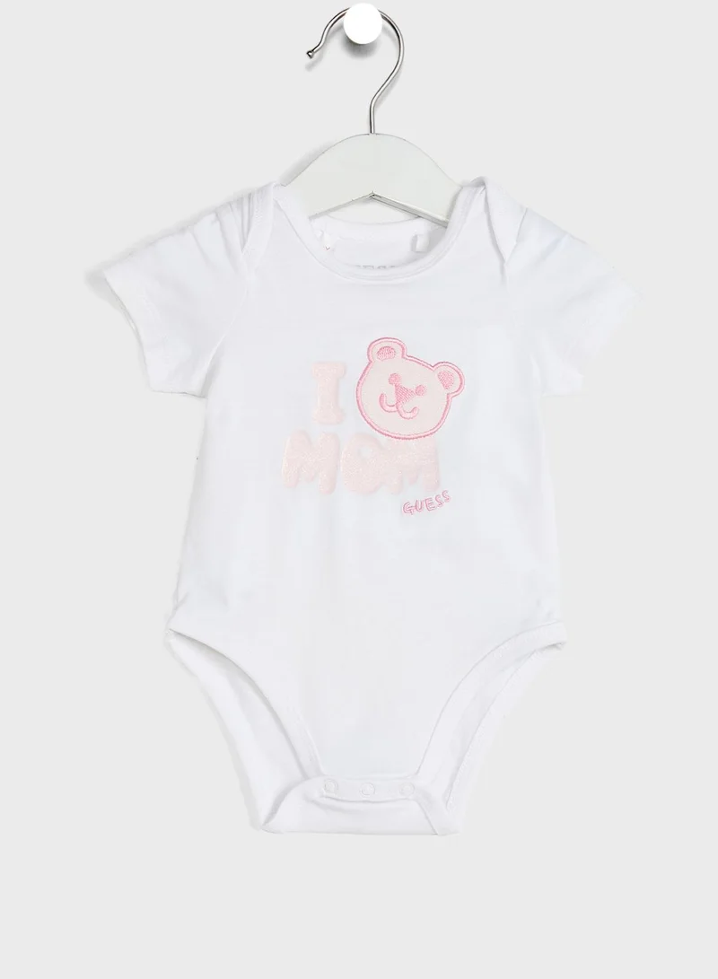 GUESS Infant 2 Pieces Slogan Bodysuit & Pants Set