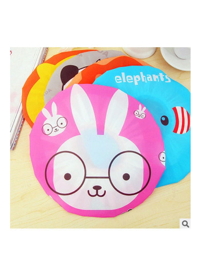 NIBEMINENT Cute Rabbit Cartoon Waterproof Shower Cap Multicolor 30 x 30cm - Image 4