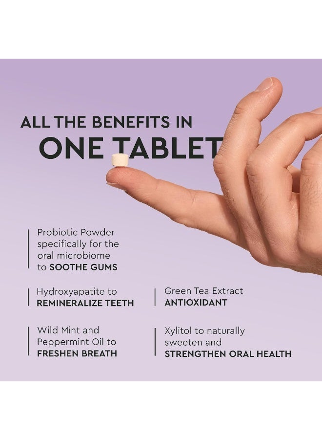 Boka Travel Size Mouthwash Tablets - Hydroxyapatite, Fluoride Free, Alcohol Free & Eco-Friendly - Chewable Tablet to Freshen & Kill Bad Breath Quickly, Remineralize Teeth Cleansing - 90 Pack - Image 2