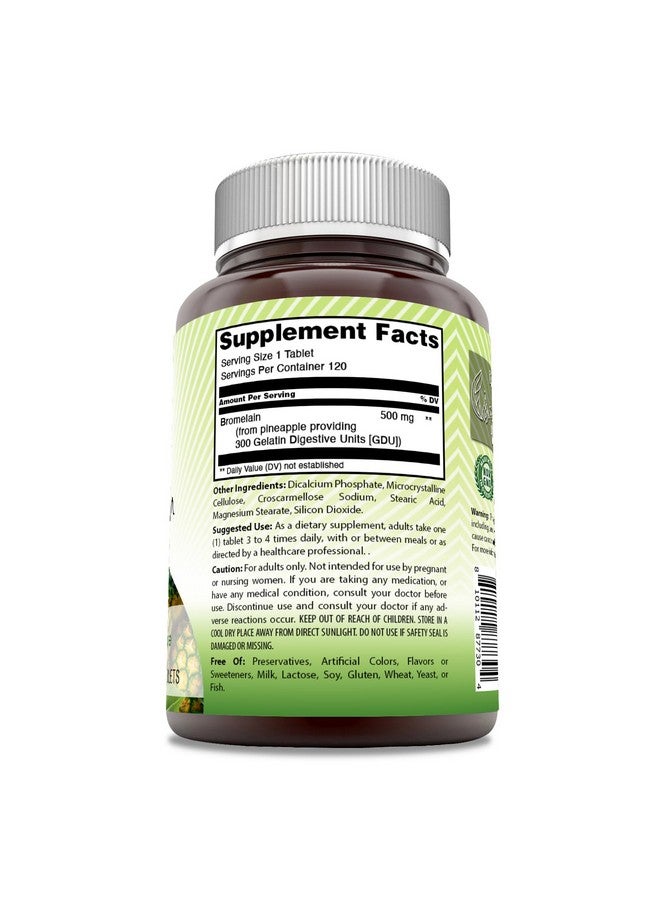 Amazing India Bromelain 500 mg 120 Tablets Supplement | Non-GMO | Gluten Free | Made in USA - Image 3