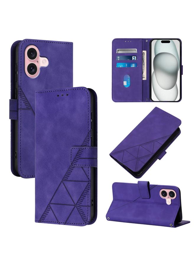 S-TOP Case For iPhone 16 Crossbody 3D Embossed Flip Leather Phone Case - Image 1
