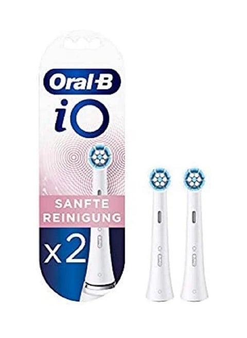 Oral-B iO Gentle Care Replacement Brush Heads, White, 2 Count, iO RB SW-2