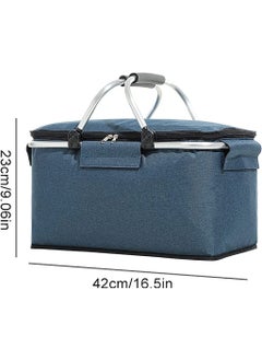 Insulated Picnic Basket Collapsible Picnic Bag Grocery Basket Portable Cooler Basket Large Picnic Tote for Camping Travel Picnic Family Outdoor Party in Spring Summer, Dark Blue, 1 Pcs - pzsku/ZFB61FDC52FBE982F1D7AZ/45/_/1700652213/bc41d9e4-3a92-4749-8376-8880c508555e