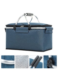 Insulated Picnic Basket Collapsible Picnic Bag Grocery Basket Portable Cooler Basket Large Picnic Tote for Camping Travel Picnic Family Outdoor Party in Spring Summer, Dark Blue, 1 Pcs - pzsku/ZFB61FDC52FBE982F1D7AZ/45/_/1700652214/5f9d5155-3004-4627-b592-ad440973f4b1