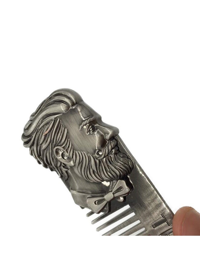 Men's Beard Stainless Steel Comb with Head for Adult Shaving Men's Time 15X3.5CM - Image 5